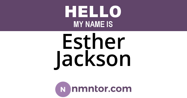 Esther Jackson