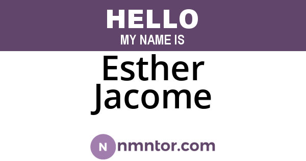 Esther Jacome