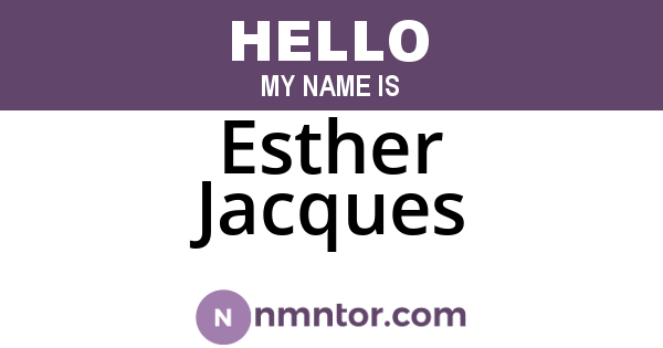 Esther Jacques