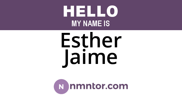 Esther Jaime