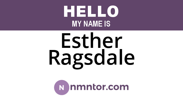 Esther Ragsdale
