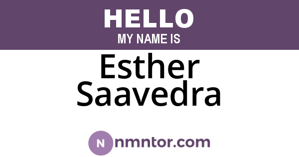 Esther Saavedra