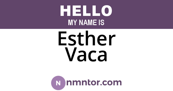Esther Vaca