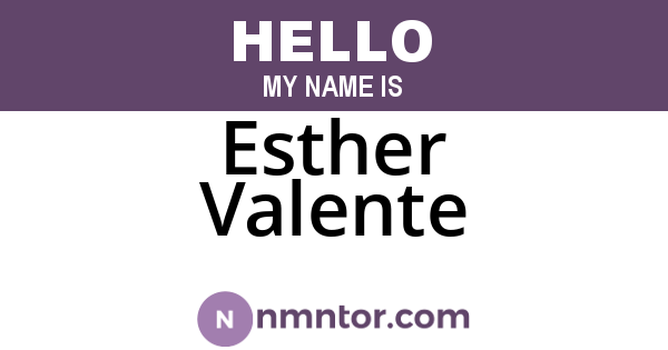Esther Valente