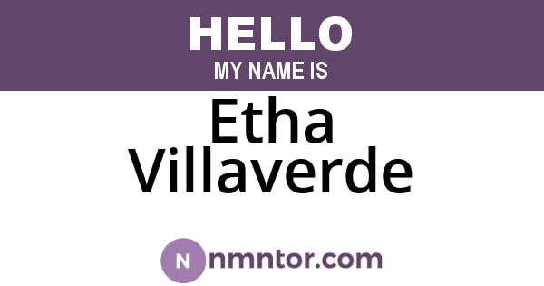 Etha Villaverde