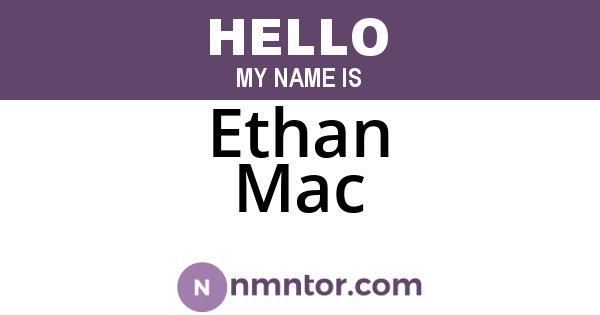 Ethan Mac