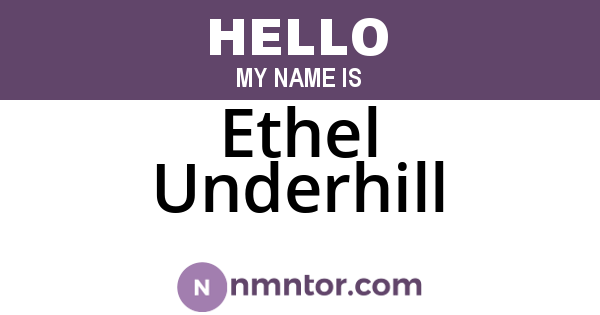 Ethel Underhill