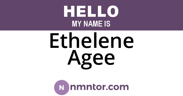 Ethelene Agee