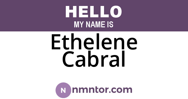 Ethelene Cabral