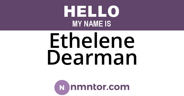 Ethelene Dearman