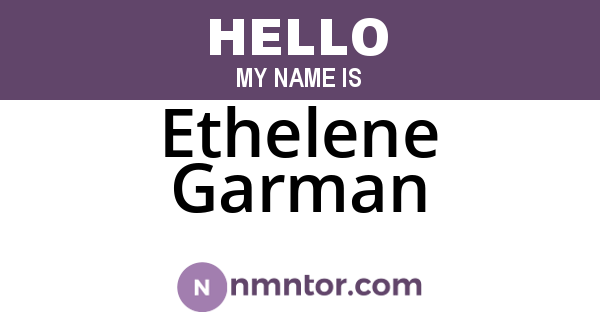Ethelene Garman