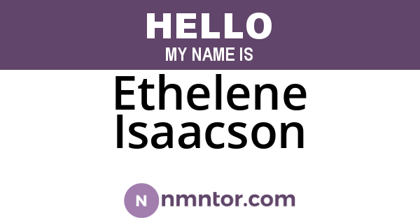 Ethelene Isaacson