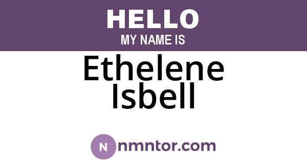 Ethelene Isbell