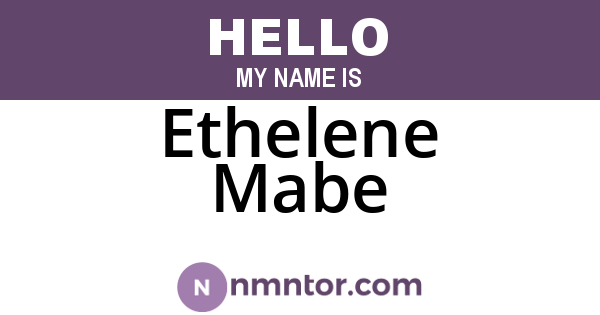 Ethelene Mabe