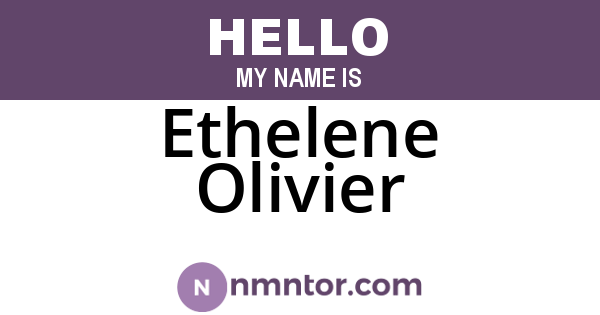 Ethelene Olivier