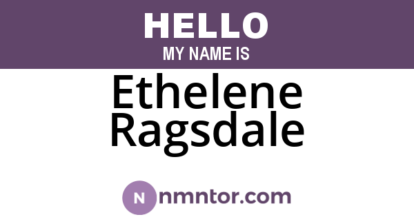 Ethelene Ragsdale