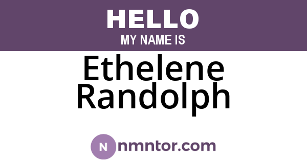 Ethelene Randolph
