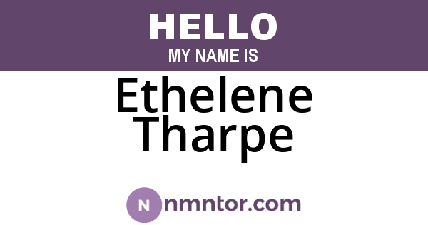 Ethelene Tharpe