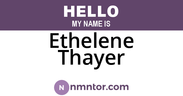 Ethelene Thayer
