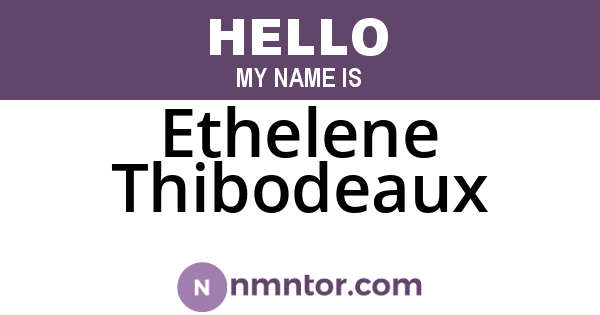Ethelene Thibodeaux
