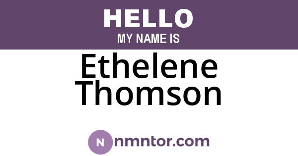 Ethelene Thomson