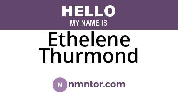 Ethelene Thurmond