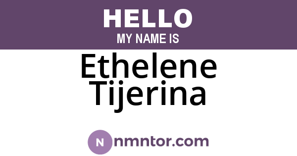 Ethelene Tijerina