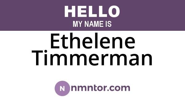 Ethelene Timmerman