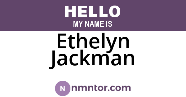 Ethelyn Jackman