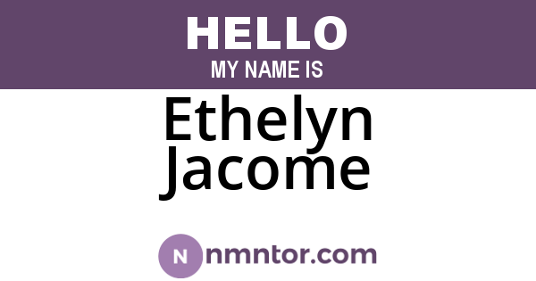 Ethelyn Jacome