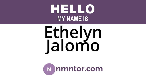 Ethelyn Jalomo