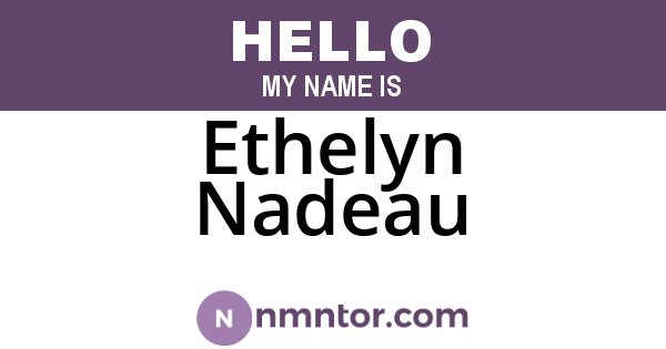 Ethelyn Nadeau