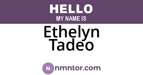 Ethelyn Tadeo