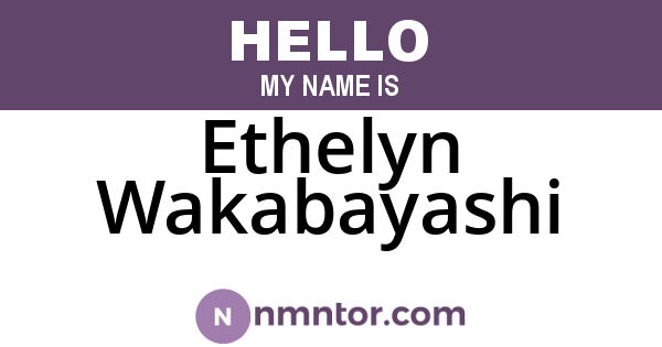 Ethelyn Wakabayashi