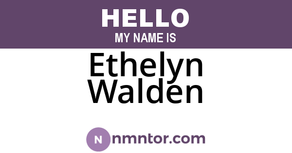 Ethelyn Walden