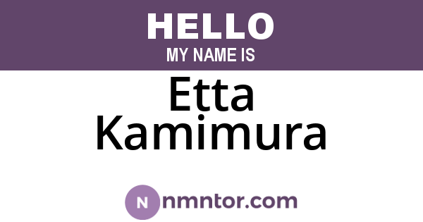 Etta Kamimura