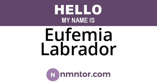 Eufemia Labrador