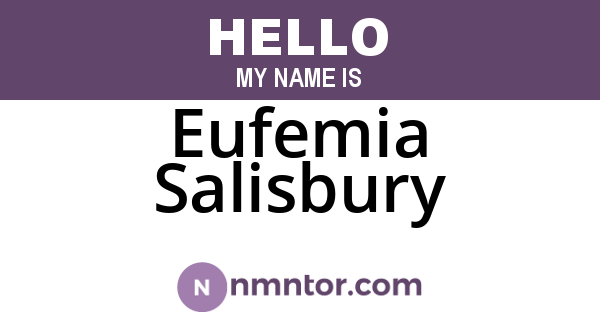 Eufemia Salisbury