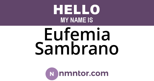 Eufemia Sambrano
