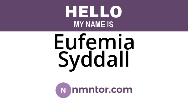 Eufemia Syddall