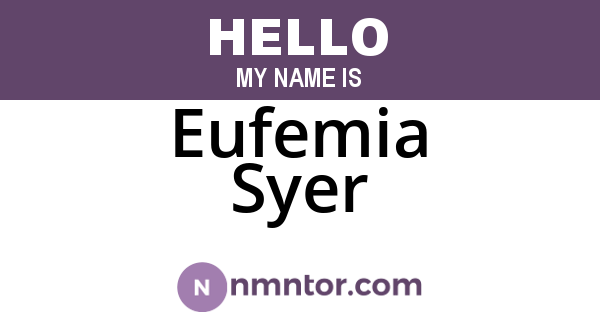 Eufemia Syer