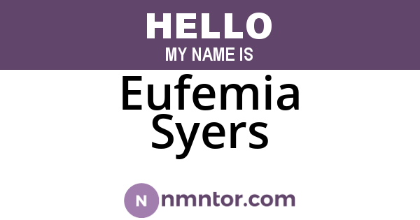 Eufemia Syers