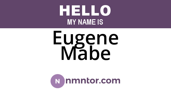 Eugene Mabe