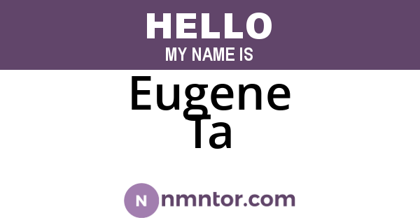 Eugene Ta