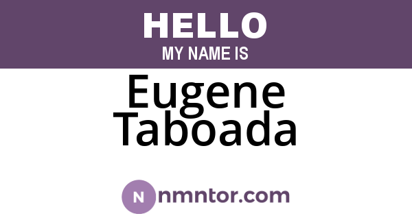 Eugene Taboada
