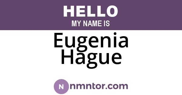 Eugenia Hague