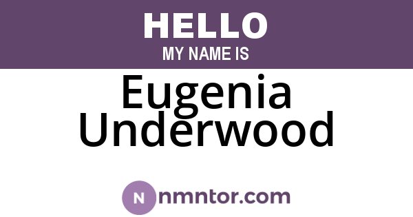 Eugenia Underwood