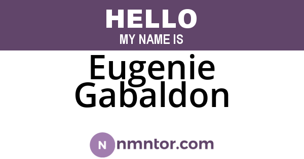 Eugenie Gabaldon
