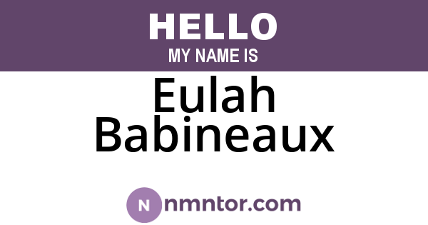 Eulah Babineaux