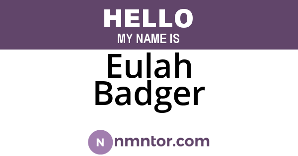 Eulah Badger
